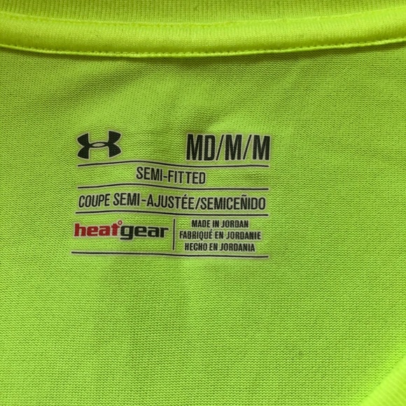 Under Armour V-Neck Neon Yellow T-Shirt! - Picture 4 of 4